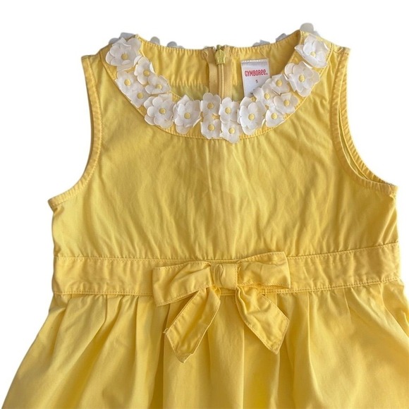 Gymboree Girls Yellow Sleeveless Party Dress Size 5‎ Bow Accent Summer - Picture 2 of 6